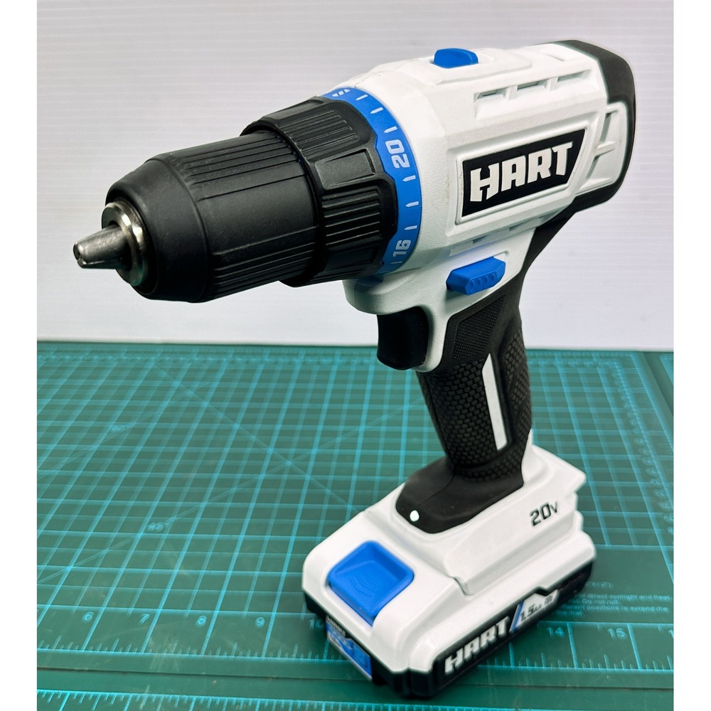 HART HPDD02 20V Cordless 1/2-inch Drill Driver with 1.5Ah Lithium-Ion Battery